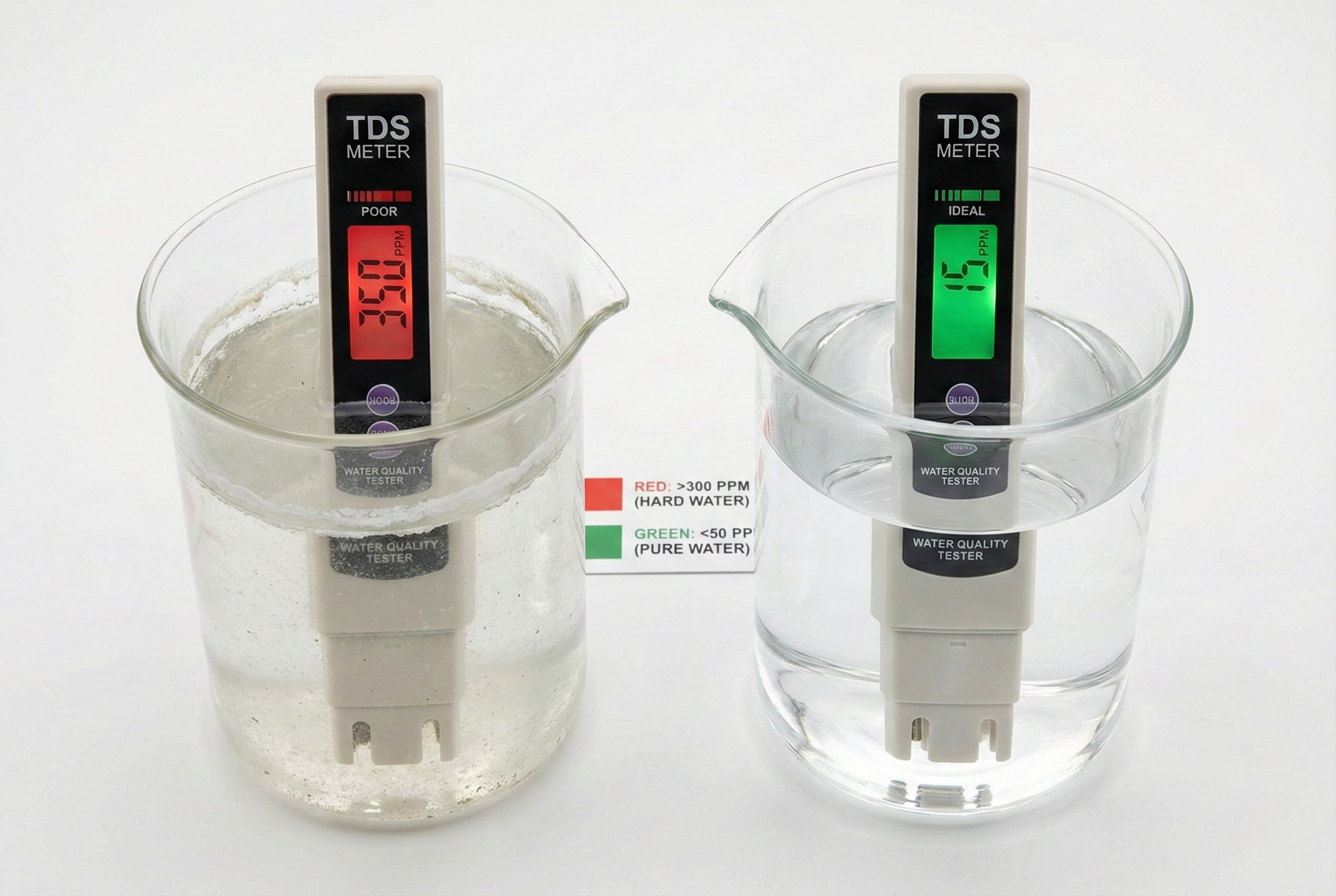 TDS meter testing tap water vs filtered water