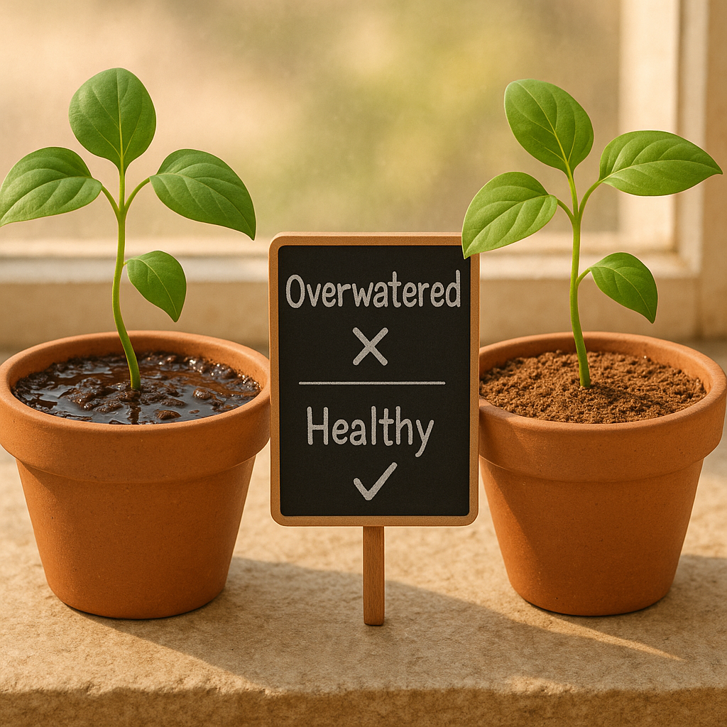Overwatered coco coir mix shown next to properly drained coir mix, with tips for avoiding common coco coir mistakes