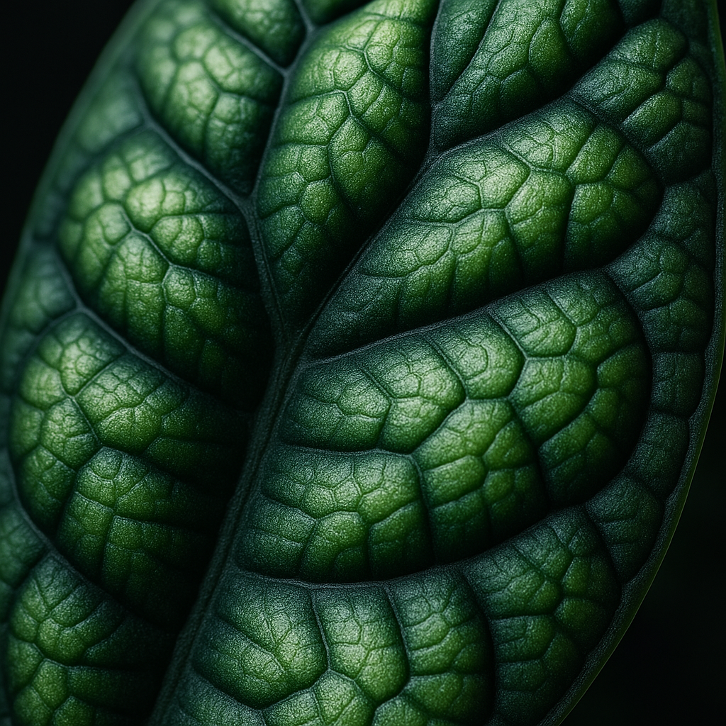 Close-up of Dragon Scale Alocasia leaf showing metallic texture and raised scale pattern