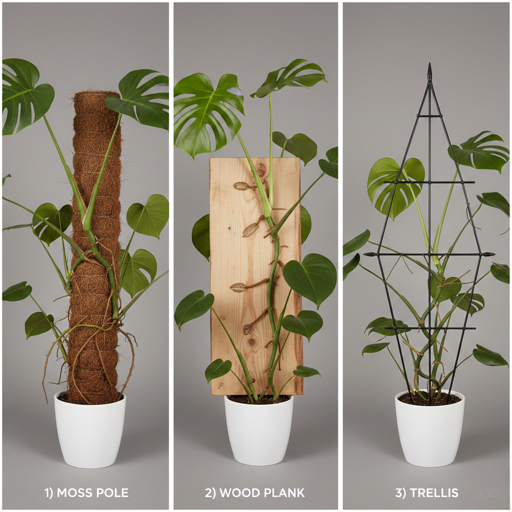 New plant isolated in quarantine zone with sticky traps, insecticidal soap, and magnifying glass nearby